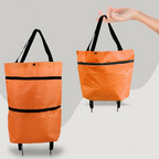 Bolsa de Compras 2 em 1 | Dobrável com Rodas, 30 kg | Giselle