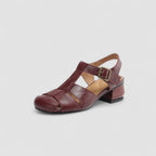 Anouk | Sapatos Mary Jane Femininos Salto Bloco Bico Quadrado Ortopédico