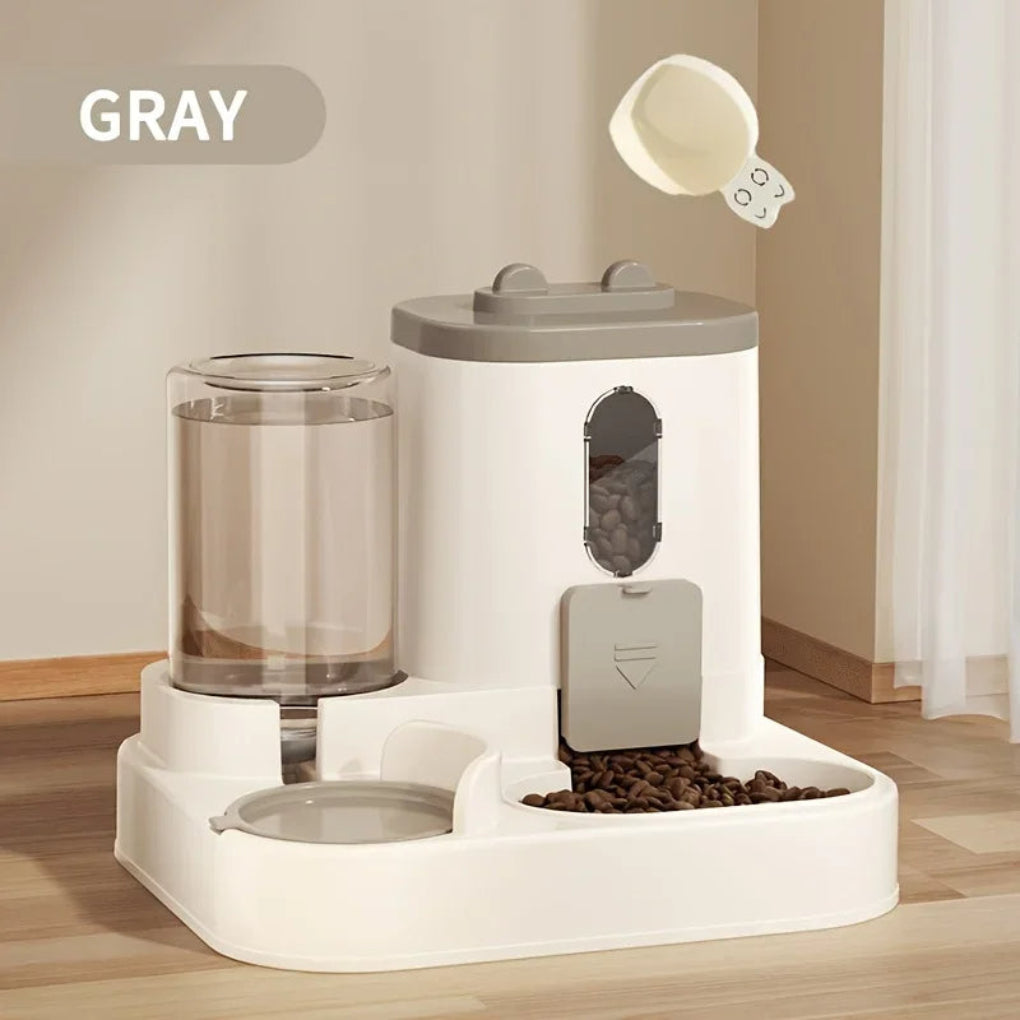 Esma | Comedouro Automático para Cães e Gatos | 2 em 1 com Bebedouro | Sem Energia, BPA-Free