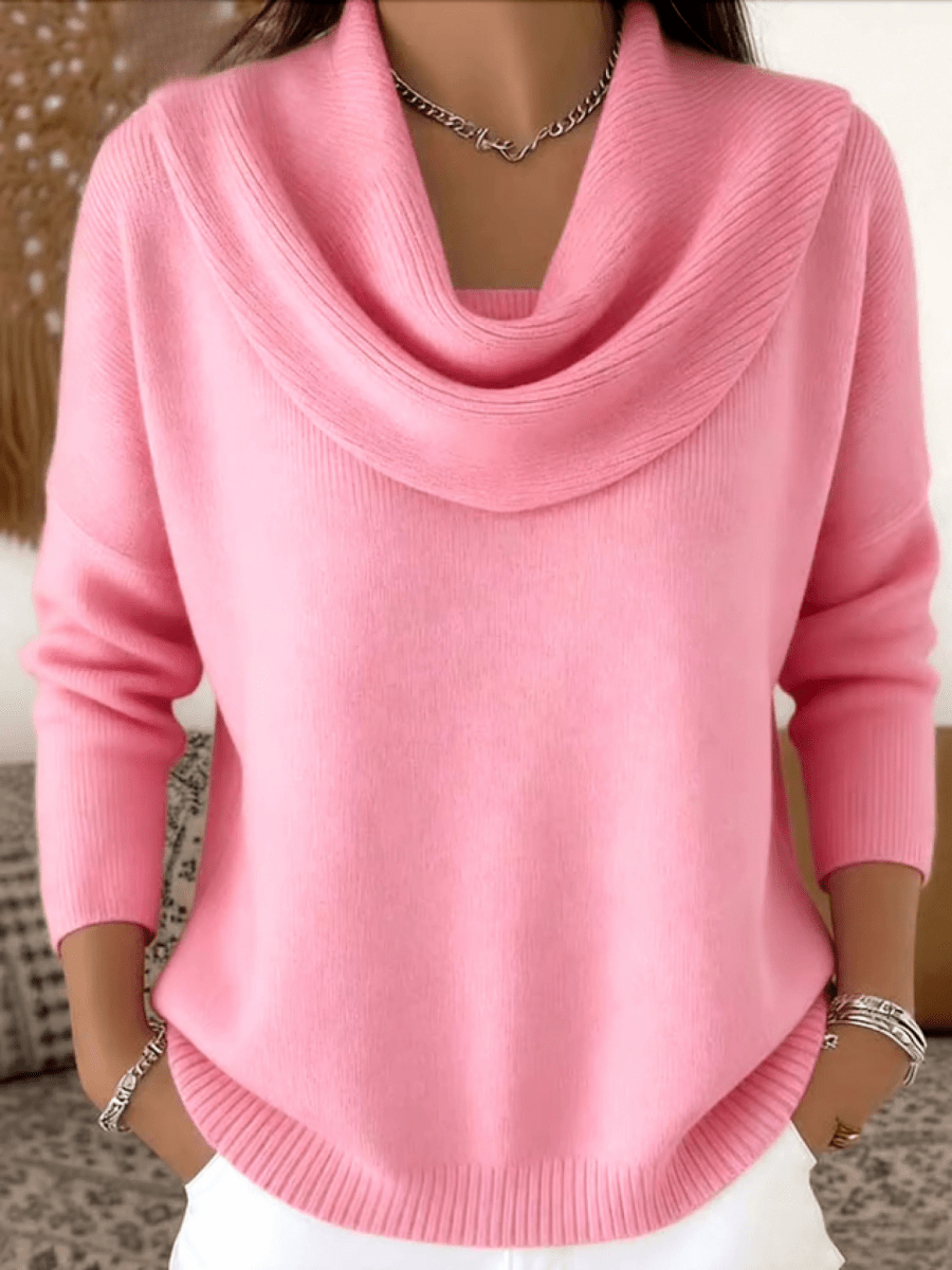 Cora | Camisola Feminina Lã Merino Gola Cowl