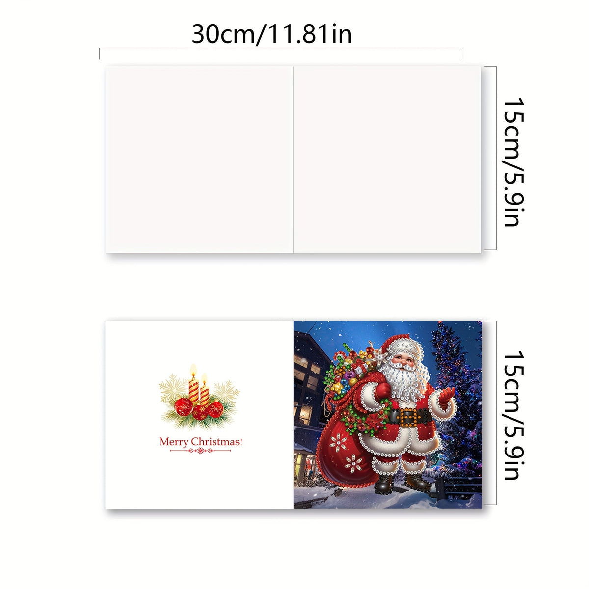 Vera | Kit Pintura Diamante 12 Cartões Natal Pai Natal