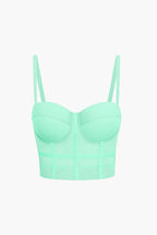 Top de Renda Feminino Bustier com Suporte e Alças Ajustáveis