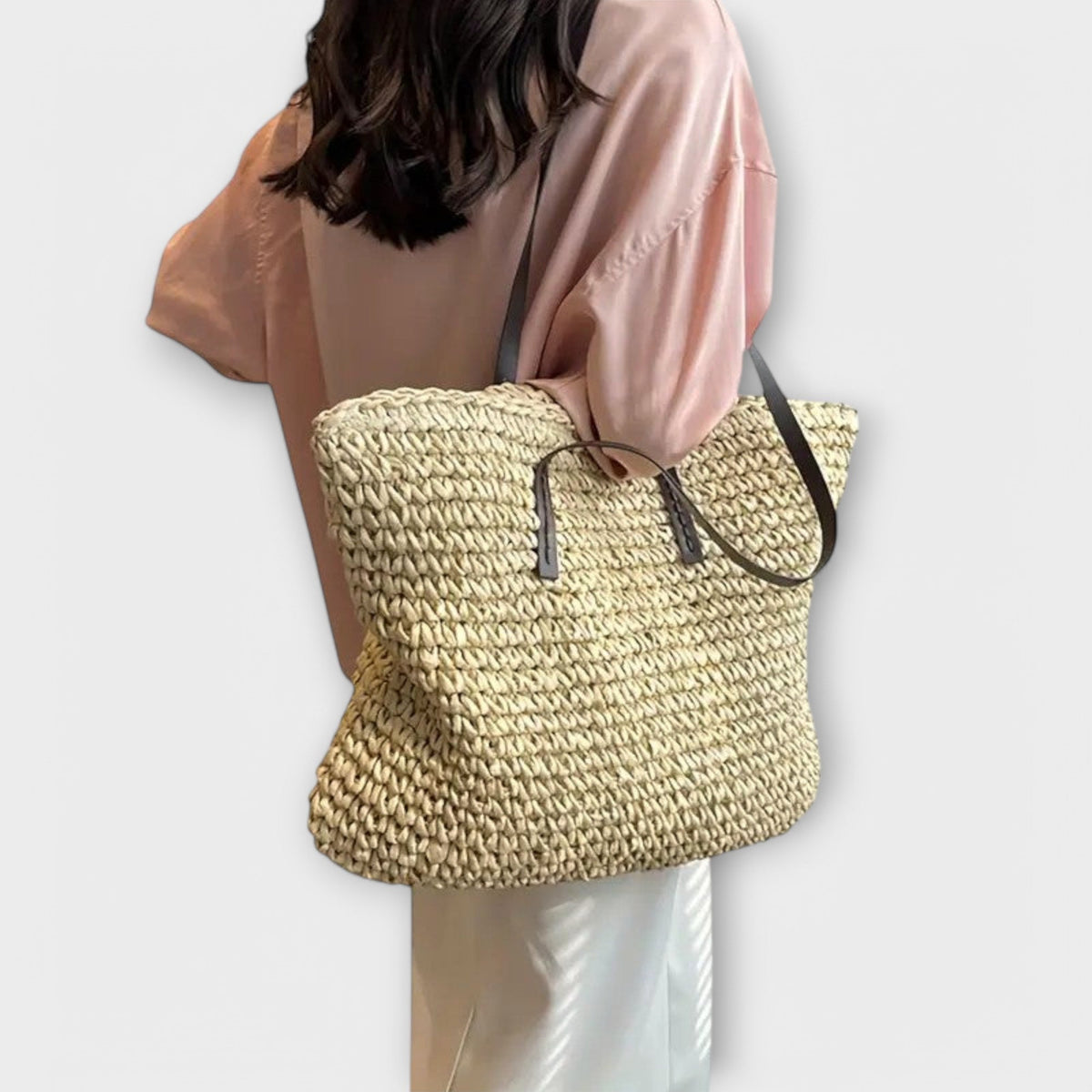 Bolsa Trançada Palha Leve Sustentável