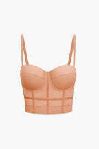 Top de Renda Feminino Bustier com Suporte e Alças Ajustáveis