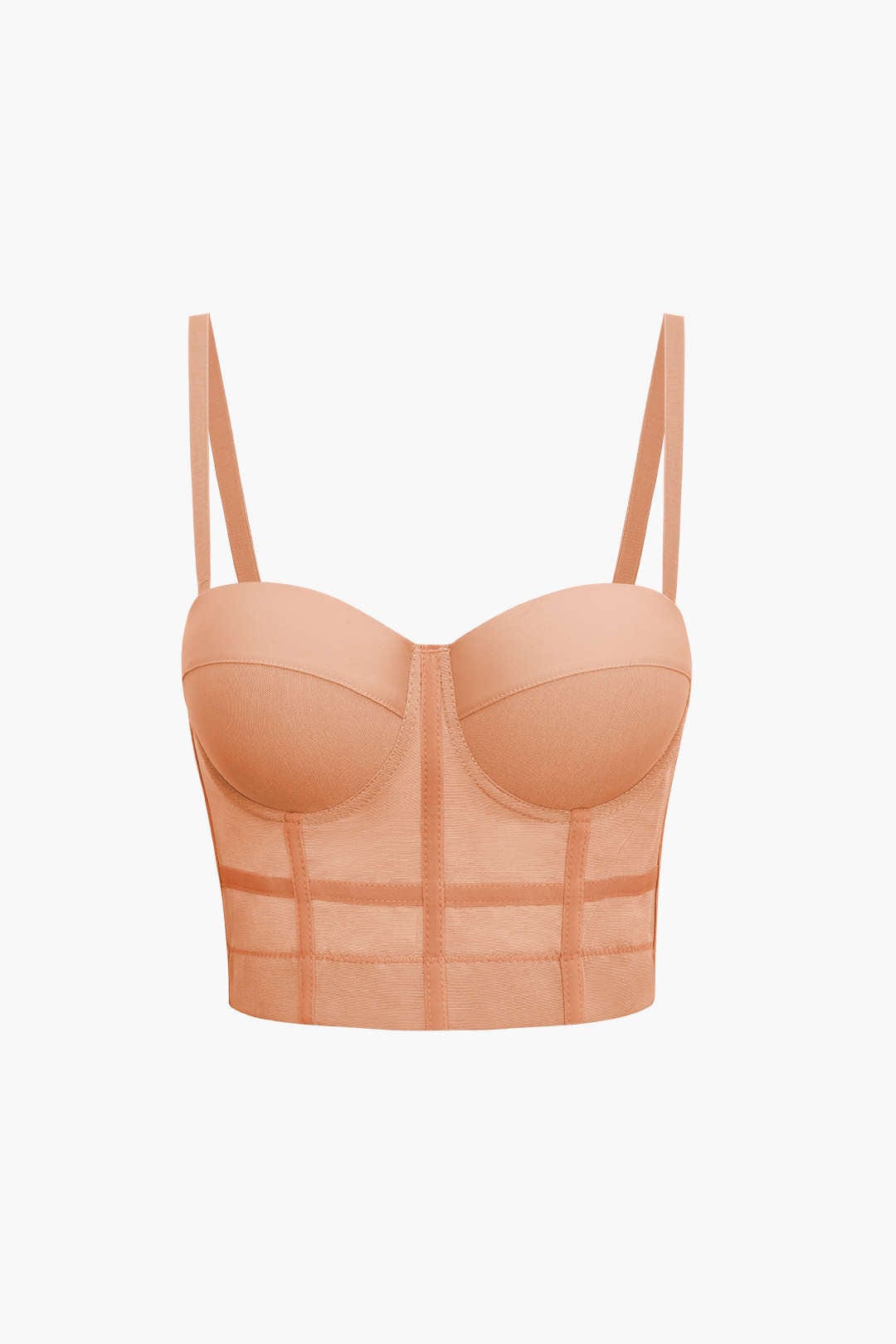 Top de Renda Feminino Bustier com Suporte e Alças Ajustáveis