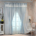 Reva | Cortinas Bordadas Fadas | Filtragem de Luz, Conjunto 2 Painéis | 100% Poliéster, Argolas