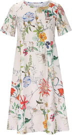 Vestido de Verão Floral | Branco com Padrão Florido | Envolvimento Feminino