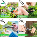 Inez | Kit de Cuidados Bonsai 24 Peças | Aço Carbono, Bolsa | Tesouras, Arames
