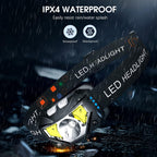 Zinnia | Lanterna Frontal LED Recarregável | Sensor de Movimento, 1200 Lúmens | Pack 2
