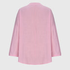Valentina | Camisa Feminina Fluida Gola Redonda Manga Longa