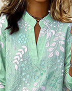 Juno | Blusa Feminina Floral Decote V