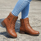 Romilly | Botins de Couro Femininos Salto Bloco