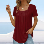 Selene | Blusa Feminina Manga Curta Decote Quadrado
