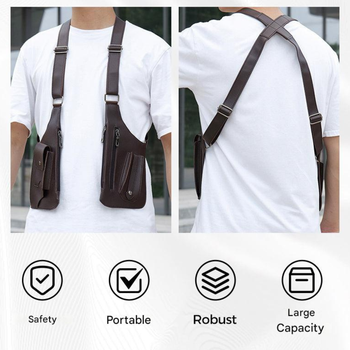 Hazel | Bolsa Tiracolo Masculina Antifurto