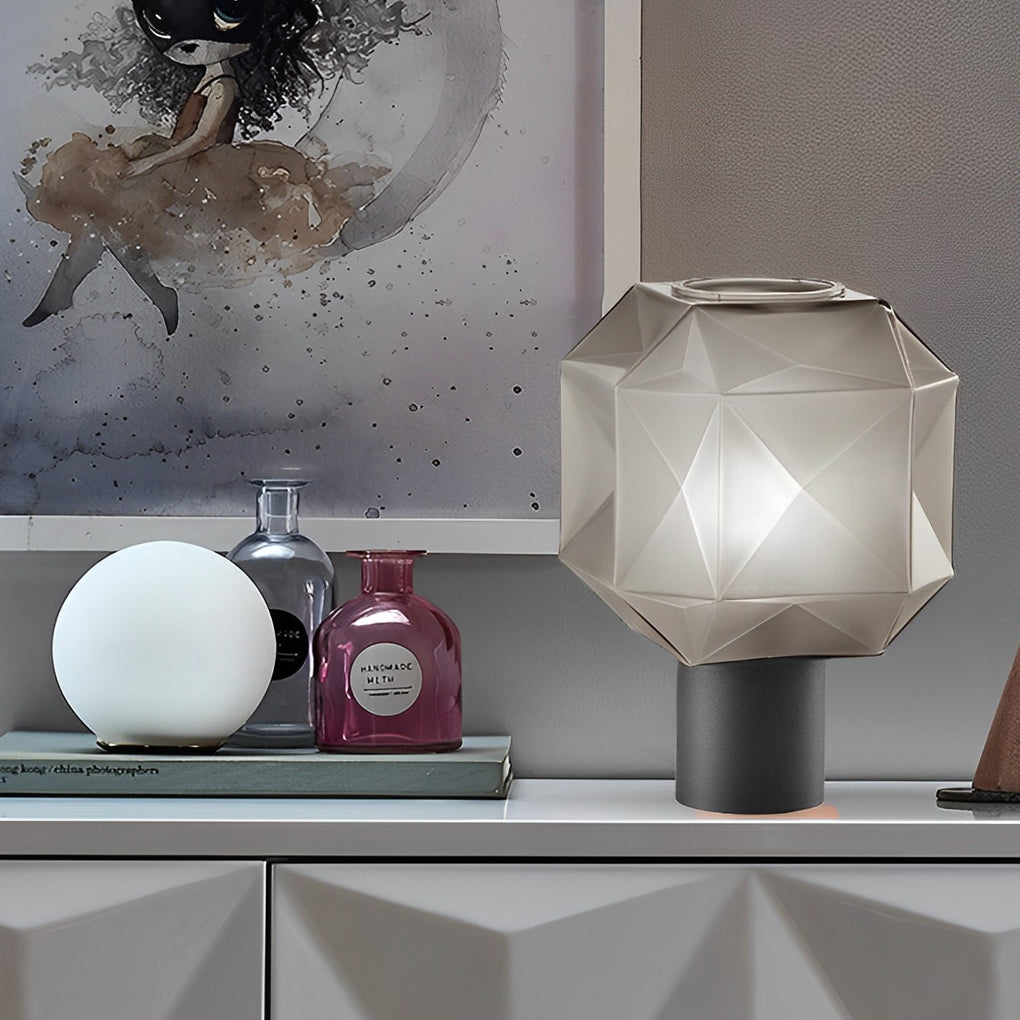 Pearl | Candeeiro de Mesa | Vidro Cinza Fumado, Design Moderno | E27, 1 Luz