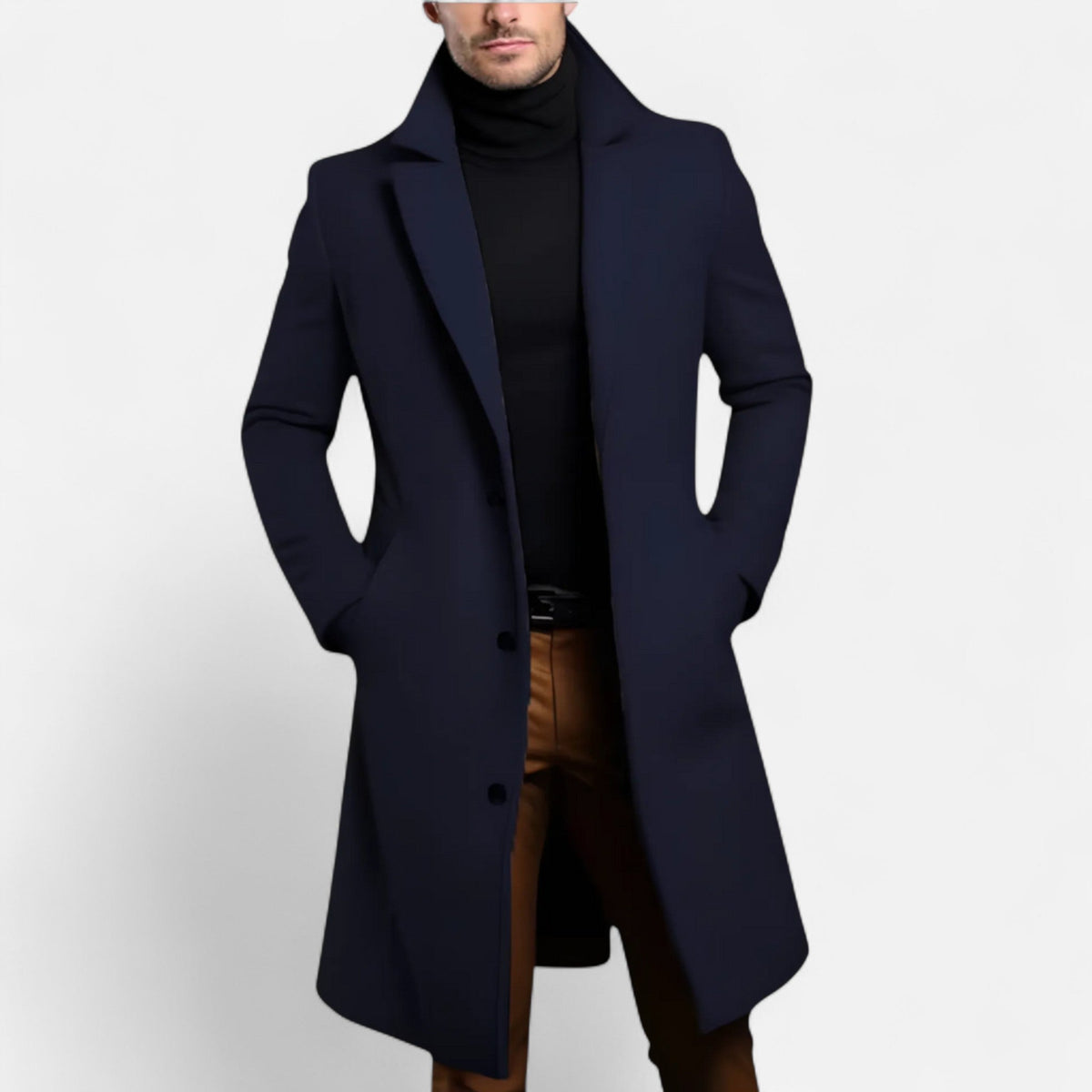 Rhea | Casaco Puffer Masculino Acolchoado com Capuz Longline