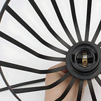 Wynne | Lustre LED Industrial Retro | Gaiola de Ferro Preto | 1 ou 3 Luzes