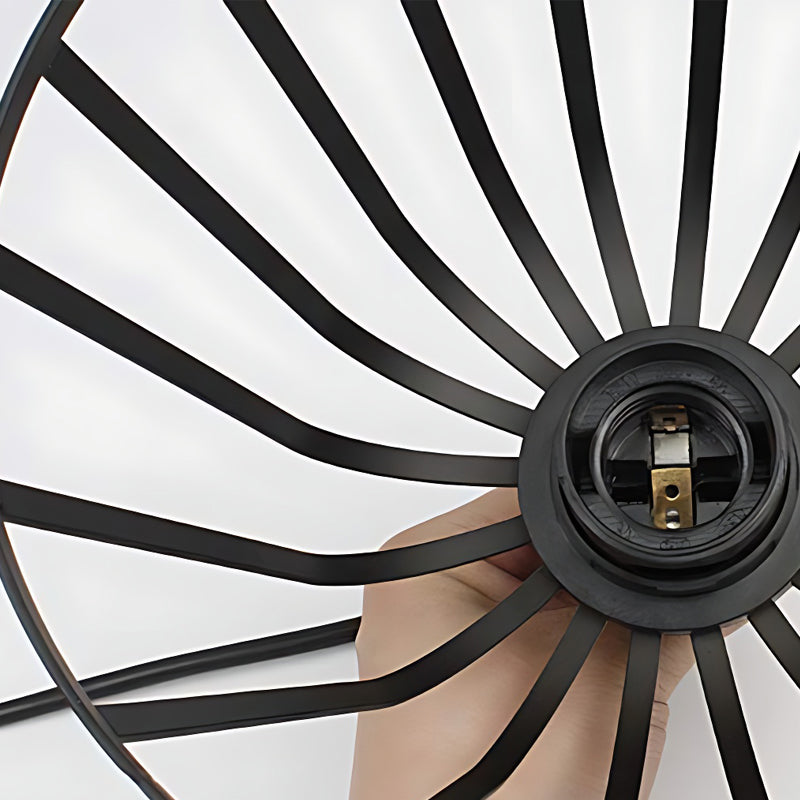 Wynne | Lustre LED Industrial Retro | Gaiola de Ferro Preto | 1 ou 3 Luzes