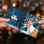 Neela | Kit de Cartões de Natal com Diamond Painting | 12 Unidades, Pai Natal e Animais | DIY Criativo