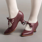 Clea | Sapatos Mary Jane Femininos Salto Bloco Baixo Bico Redondo