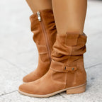 Vianne | Botas Cano Alto Femininas Slouchy Camurça