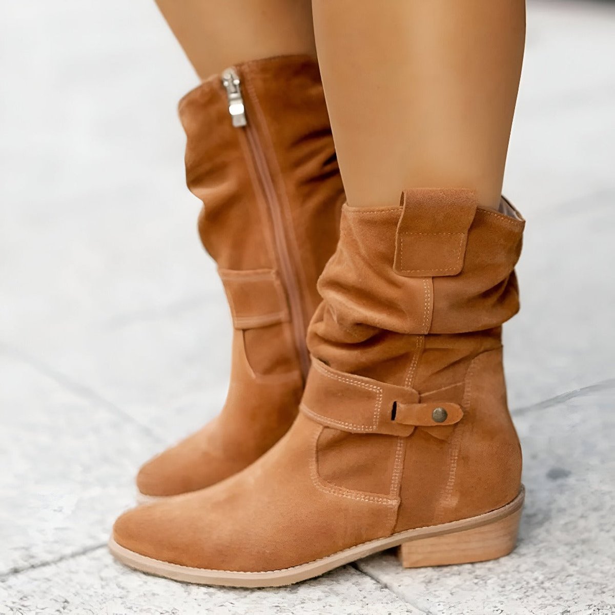 Vianne | Botas Cano Alto Femininas Slouchy Camurça