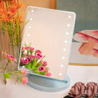 Anneke | Espelho de Maquiagem com LED | 16 LEDs, Brilho Ajustável, Touch Screen | USB e Pilhas