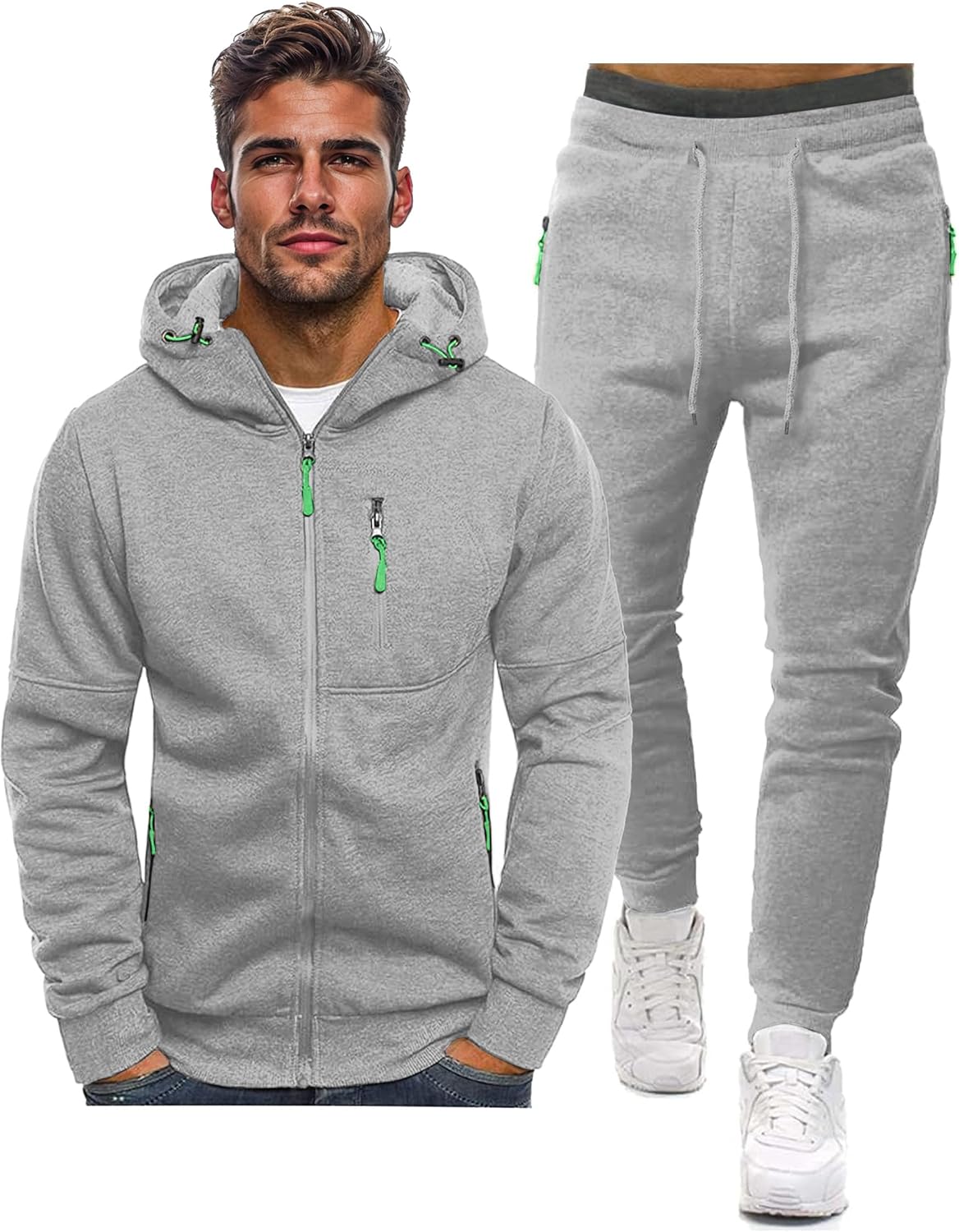 Fato de Treino Masculino | Slim-Fit, Respirável, Elástico | Iris