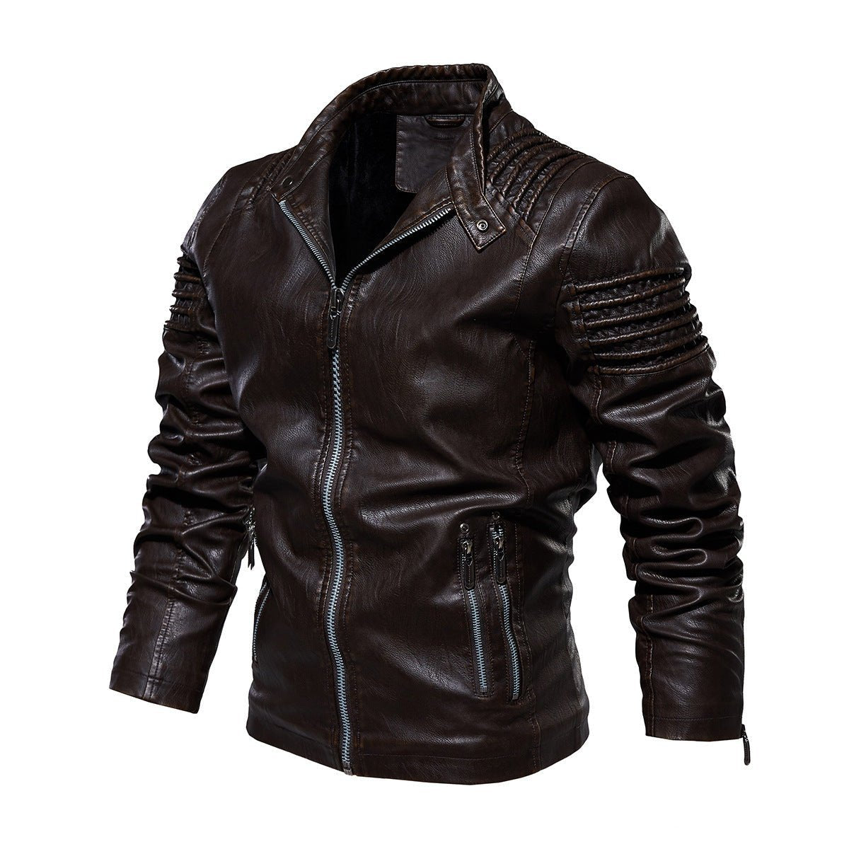 Saoirse | Homem Biker Jacket Forrado Ombros Estruturados