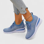 Sapatos ortopédicos femininos bico largo com suporte de arco e sola ergonómica