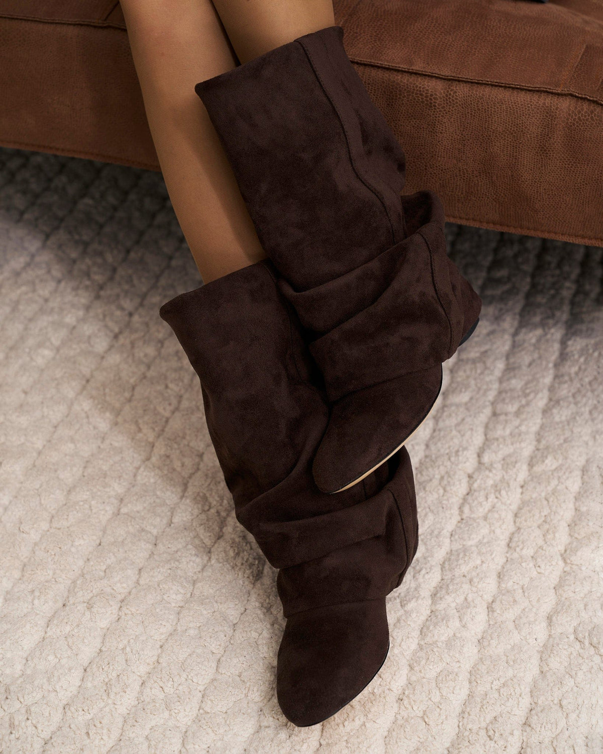 Lux | Botas Cano Alto Femininas Slouchy Salto Oculto