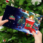 Linnea | Kit de Pintura Diamante DIY | 12 Cartões de Natal e Aniversário | Boneco de Neve e Rena