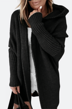 Vianne | Cardigan Oversize com Capuz Tricô Feminino