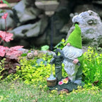 Odette | Gnomos Solares de Jardim | Decoração Solar LED | Resina Impermeável