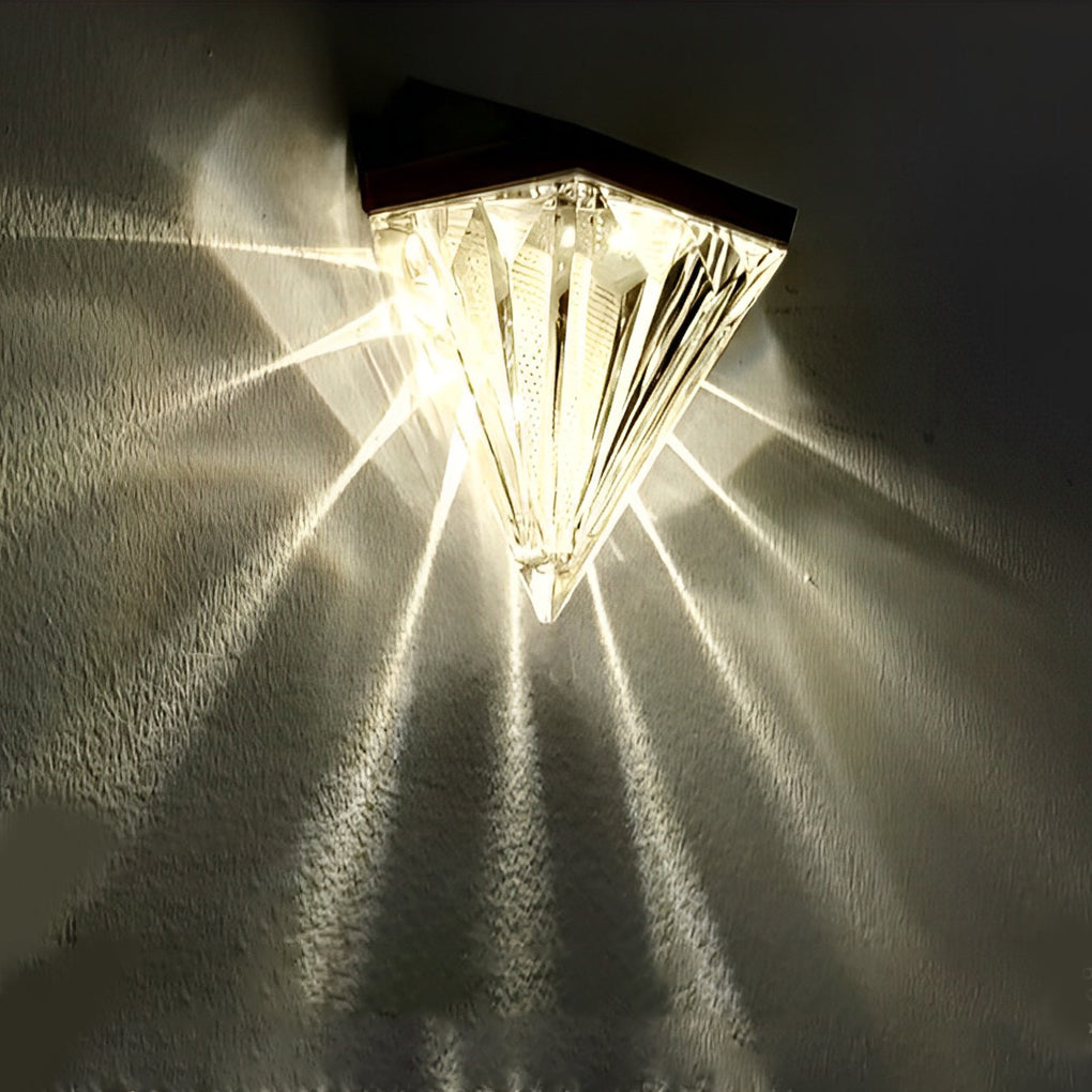 Cleo | Candeeiro Solar de Parede LED | Preto, Geométrico, À Prova de Água | 2 Unidades