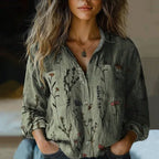Zara | Blusa Feminina Estampada Manga Longa