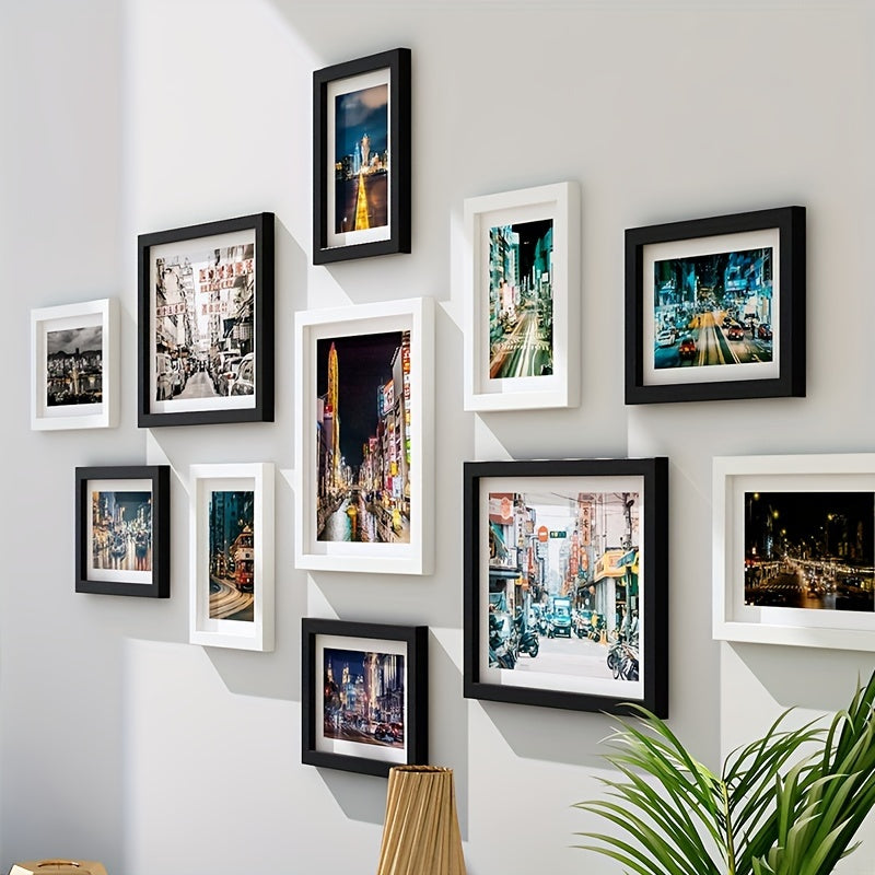 Iris | Conjunto de Molduras para Fotos | 11 Peças, Estilo Clássico, Sem Furos | Decoração Sala