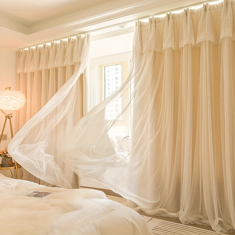 Sabine | Cortinas Blackout | Estilo Princesa Francês, 2 Peças | Quarto e Sala