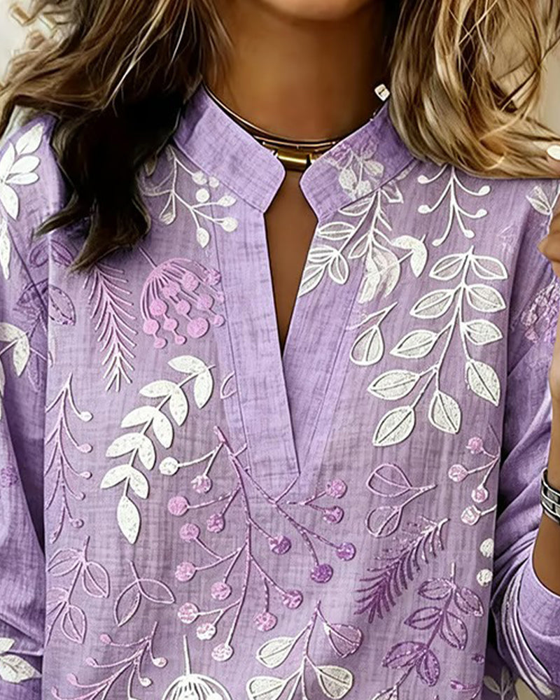 Juno | Blusa Feminina Floral Decote V