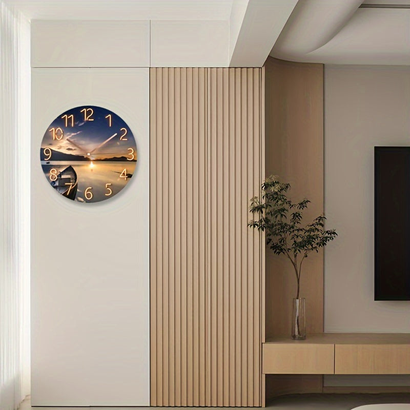 Aria | Relógio de Parede Silencioso | Redondo 30cm, Vidro | Design Moderno