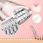 Anouk | Depiladora Elétrica Feminina 3 em 1 | Impermeável, Recarregável USB | Rosto, Corpo e Biquíni