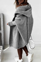 Vianne | Cardigan Oversize com Capuz Tricô Feminino