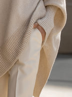 Mulher Camisola Oversize Relaxed Fit Gola Redonda