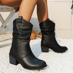 Cassia | Botins Ocidentais Western Femininos Salto Bloco