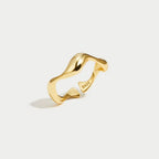 Ondine | Anel Minimalista Banhado a Ouro 18K Prata 925 Ajustável