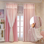 Reva | Cortinas Bordadas Fadas | Filtragem de Luz, Conjunto 2 Painéis | 100% Poliéster, Argolas