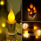 Marlow | Luzes LED para Garrafas | Decoração de Natal e Festas | 10 Peças, A Pilhas