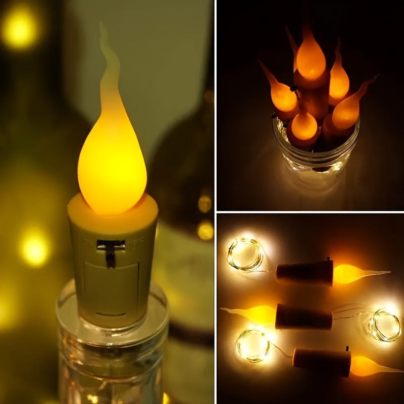 Marlow | Luzes LED para Garrafas | Decoração de Natal e Festas | 10 Peças, A Pilhas