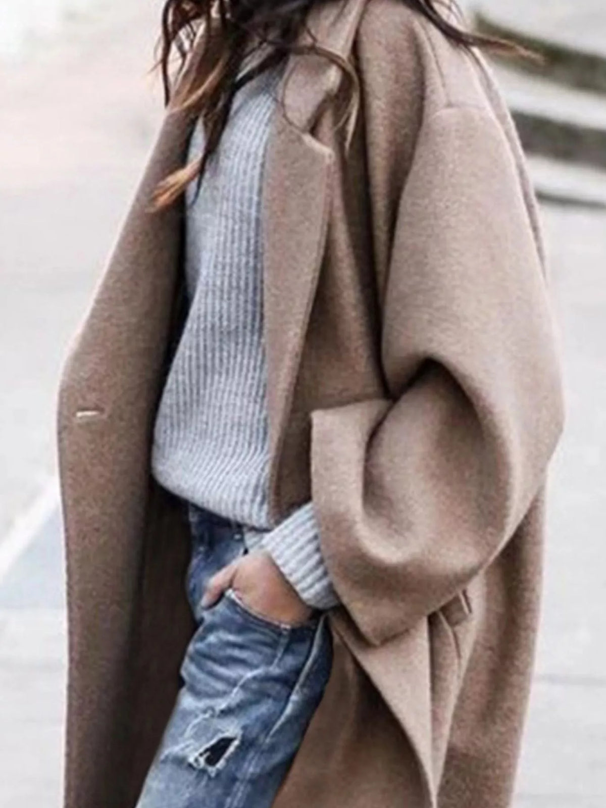 Luna | Casaco Longo Feminino Oversized Inverno