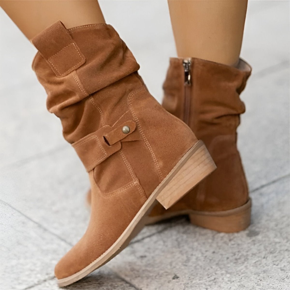 Vianne | Botas Cano Alto Femininas Slouchy Camurça